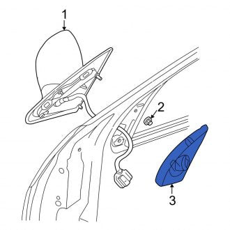 New OEM Genuine Plymouth, Front Door Mirror Trim Ring - Part # QA53WL5AF
