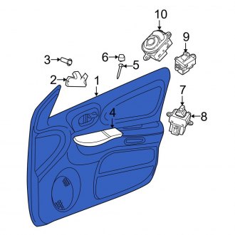 New OEM Rear Left Inner Door Interior Trim Panel Fits, 2001 Plymouth Neon - Part # PZ17WL5AK