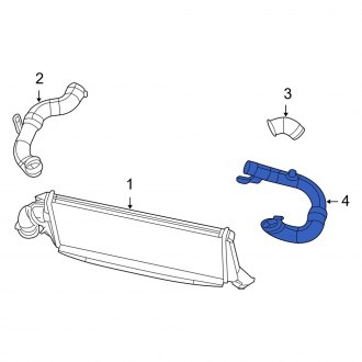 New OEM Outer Intercooler Pipe Fits, 2008-2009 Dodge Caliber - Part # 5037922AE