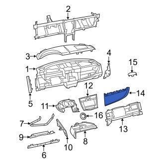 New OEM Instrument Panel Bezel Fits, 2008 Dodge Avenger - Part # XT12BD1AE