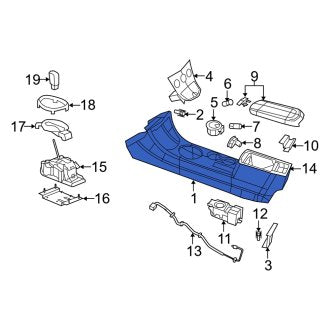 New OEM Center Console Fits, 2008-2009 Dodge Avenger - Part # 1GP631D1AA