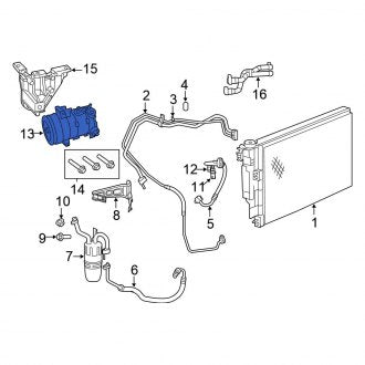 New OEM A/C Compressor Fits, 2012-2014 Chrysler 200 - Part # 68156572AB
