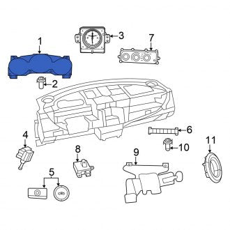 New OEM Instrument Cluster Fits, 2011-2014 Chrysler 200 - Part # 56046514AH