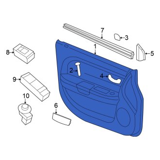 New OEM Rear Left Inner Door Interior Trim Panel Fits, 2011-2014 Chrysler 200 - Part # 1VW891X9AA