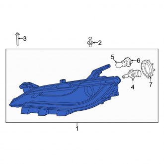 New OEM Front Right Headlight Assembly Fits, 2016-2017 Chrysler 200 - Part # 68284785AA