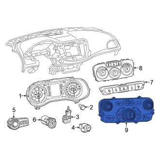 New OEM HVAC Temperature Control Panel Fits, 2015-2017 Chrysler 200 - Part # 56054317AD