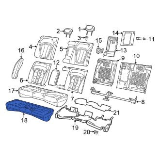 New OEM Rear Seat Cushion Foam Fits, 2015-2017 Chrysler 200 - Part # 68084475AF