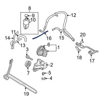 New OEM Front Power Steering Line Fits, 2001-2005 Dodge Stratus - Part # MR297553