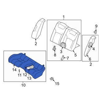 New OEM Rear Seat Cover Fits, 2003-2005 Dodge Stratus - Part # MN121011YA