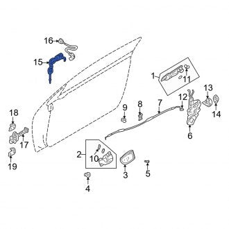 New OEM Front Right Door Lock Cylinder Fits, 2001-2002 Dodge Stratus - Part # MR566174