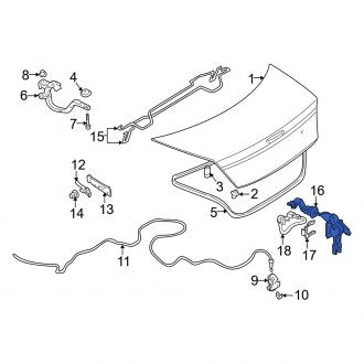 New OEM Rear Deck Lid Lock Fits, 2001-2002 Dodge Stratus - Part # MR566179