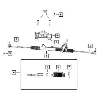 New OEM Rack and Pinion Assembly Fits, 2008-2010 Chrysler Town and Country - Part # RL006523AD