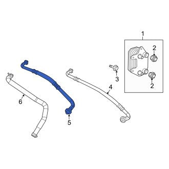 New OEM Engine Oil Cooler Line Fits, 2008-2010, 2015-2017 Dodge Viper - Part # 5030631AE