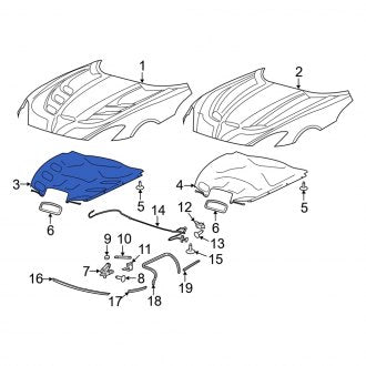 New OEM Front Hood Insulation Pad Fits, 2015 Dodge Viper - Part # 68199796AD