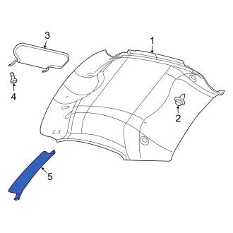 New OEM Front Right Body A-Pillar Trim Panel Fits, 2015-2017 Dodge Viper - Part # 1UL82DX9AB