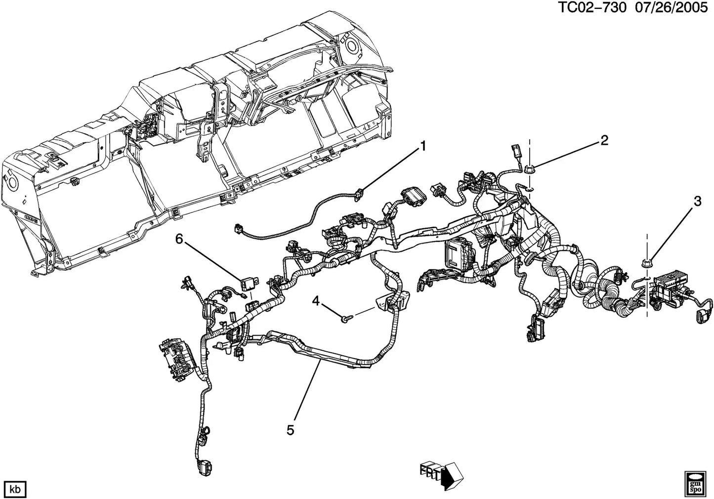 New OEM 2005 GMC Sierra Chevrolet Silverado Diesel Engine Wiring Harness, Part # 15247815