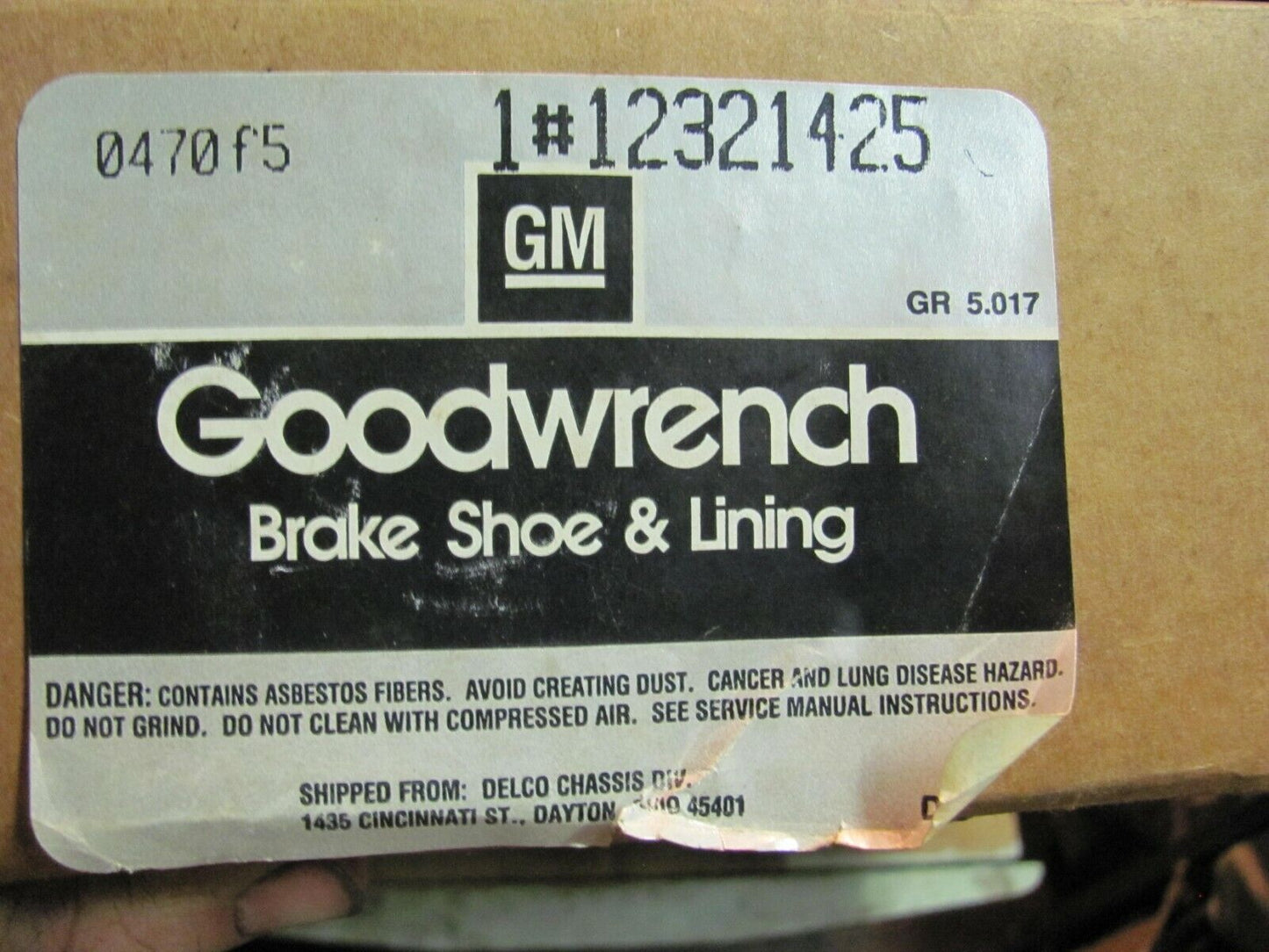 New OEM 1987-1991 Chevrolet Beretta A/C Delco Rear Drum Brake Shoe Kit, Part # 12321425