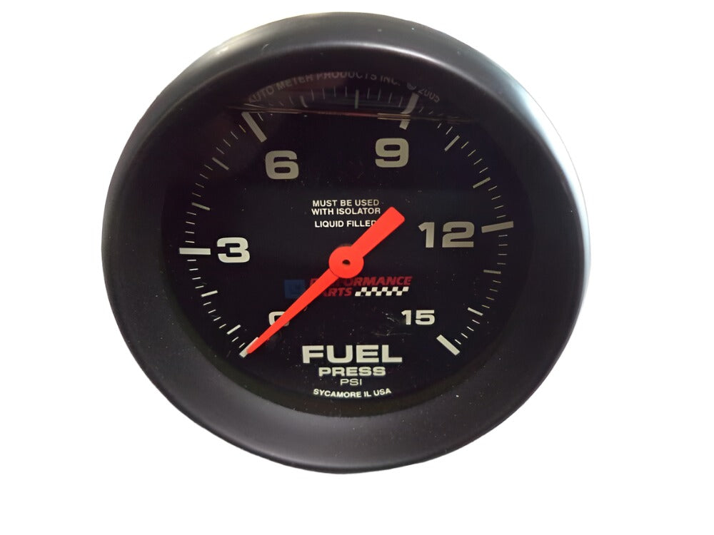 New OEM GM Performance Liquid Filled Fuel Pressure Gauge, Part # 12361396