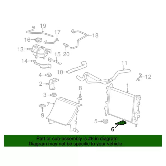 New OEM 1990-2025 GM Radiator Petcock Drain Plug, Part # 89025000