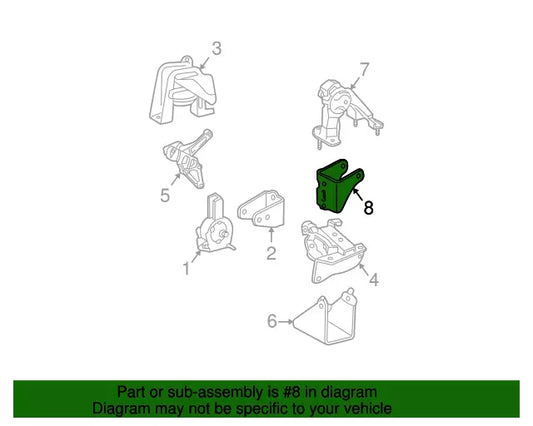 New OEM 2003-2006 Pontiac Vibe 1.8L Engine Mount Bracket Rear, Part # 88969071