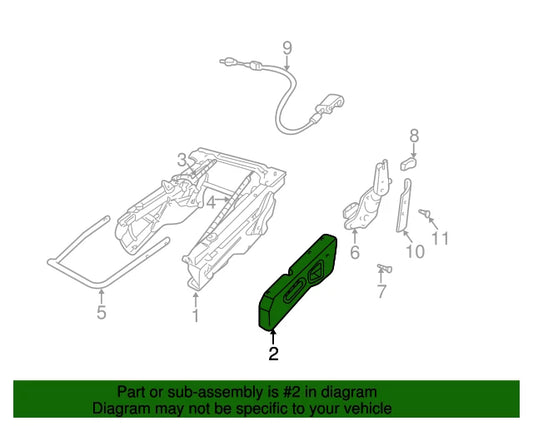 New 1997-2002 Fits Jeep Wrangler Driver Seat Adjust Cover Outer Left, Part # 5014291AA