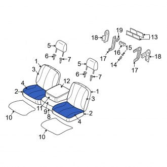 New OEM Front Center Seat Cover Fits, 2002-2003 Dodge Ram - Part # WP161QLAA