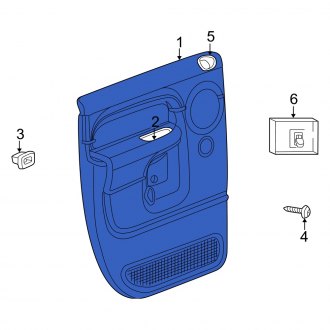 New 2002-2005 Fits Dodge Ram Front Right Inner Door Interior Trim Panel, Part # 5GS641L5AF