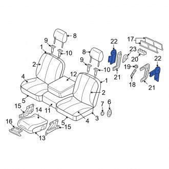 New OEM Front Left Seat Back Cushion Cover Fits, 2006 Dodge Ram - Part # 1DM191J3AA