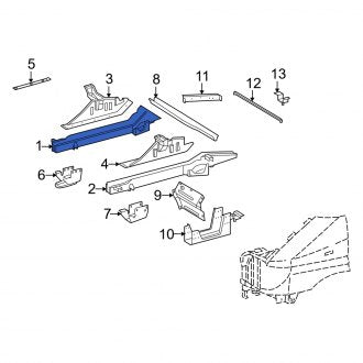 New OEM Front Frame Side Member Fits, 2003-2006 Dodge Sprinter - Part # 5104052AA