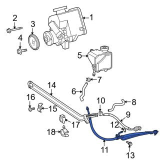 New OEM Power Steering Pressure Hose Fits, 2007-2008 Dodge Sprinter - Part # 68042998AA