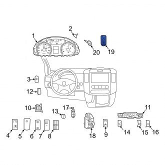 New OEM Keyless Entry Transmitter Fits, 2007-2009 Dodge Sprinter - Part # 68021566AB