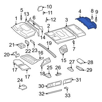 New OEM Rear Headliner Fits, 2007-2009 Dodge Sprinter - Part # 1HC36TDVAA