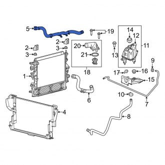 New OEM Upper Radiator Coolant Hose Fits, 2022-2024 Ram ProMaster - Part # 57008692AD