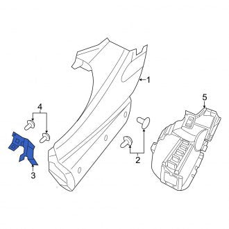 New OEM Genuine Ram, Right Fender Bracket - Part # 68363451AA