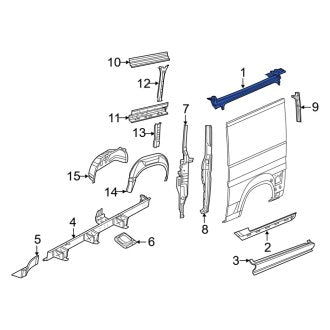 New OEM Left Sliding Door Track Fits, 2019-2023 Ram ProMaster - Part # 68229649AB