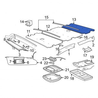 New OEM Rear Headliner Fits, 1997 Dodge B-Series - Part # 55350511