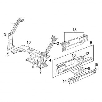 New OEM Inner Floor Sill Fits, 1994 Dodge B-Series - Part # 4083141