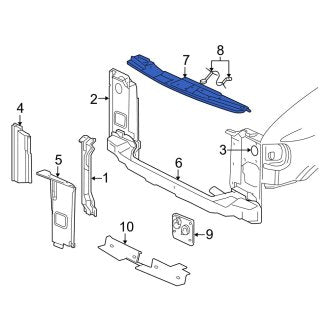 New OEM Front Radiator Support Tie Bar Fits, 1994-1997 Dodge B-Series - Part # 55346530