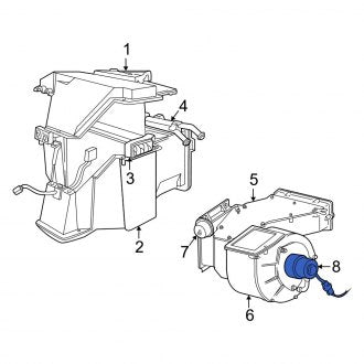 New OEM Rear HVAC Blower Motor Fits, 1985-1998 Dodge B-Series - Part # 3895797