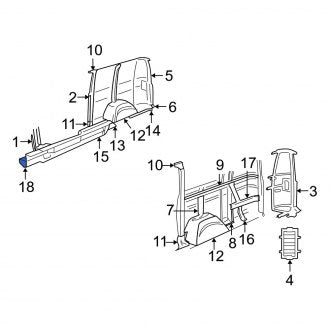 New OEM Right Rocker Panel Fits, 1997 Dodge B-Series - Part # 5017197AB