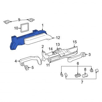 New OEM Front Center Instrument Panel Air Duct Fits, 1994-1997 Dodge B-Series - Part # 55055710