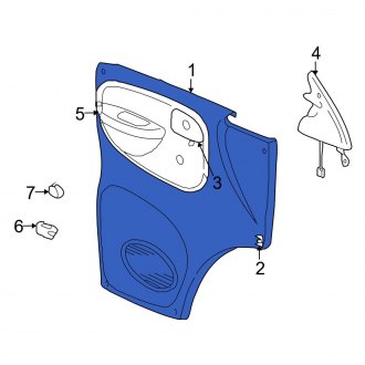 New OEM Front Right Inner Door Interior Trim Panel Fits, 2001-2003 Dodge Ram Van - Part # 5GC541T5AF