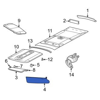 New OEM Left Sun Visor Fits, 2000 Dodge Ram Van - Part # 5GD271C3AD