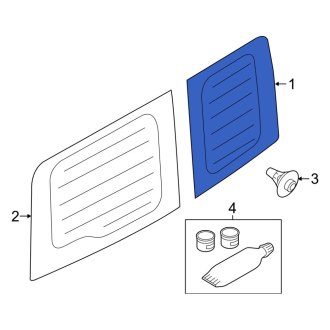 New OEM Rear Right Door Glass Fits, 2015-2022 Ram ProMaster City - Part # 68266366AA