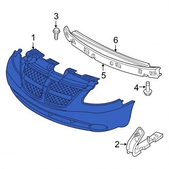 New OEM Front Bumper Cover Fits, 2001-2004 Chrysler Town and Country - Part # 5018611AA