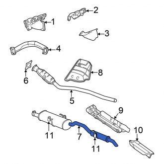 New OEM Exhaust Muffler Fits, 2001-2005 Chrysler Town and Country - Part # 4881383AJ