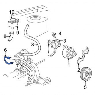 New OEM Power Steering Pressure Hose Fits, 2005-2007 Dodge Caravan - Part # 4743281AD