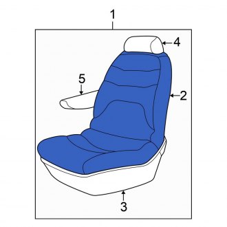 New OEM Front Left Seat Back Assembly Fits, 2001-2002 Chrysler Town and Country - Part # UE811L5AD