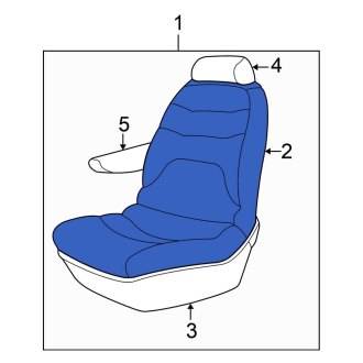 New OEM Center Seat Back Assembly Fits, 2003 Chrysler Town and Country - Part # UE902L5AC