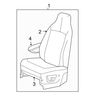 New OEM Center Left Seat Fits, 2004 Chrysler Town and Country - Part # ZB351P7AA